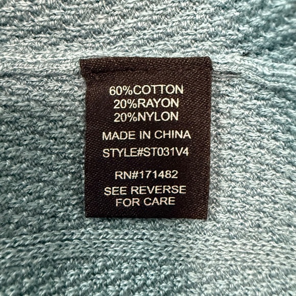 Art of Rhetoric Mens XL Blue Fish Sardinas Full Button Polo Collared Sweater - Picture 6 of 6